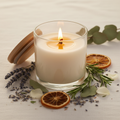 Sabbath Rest Soy Candle in a glass jar with wooden wick
