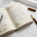 Sabbath Reflection Journal with linen cover and gold accents